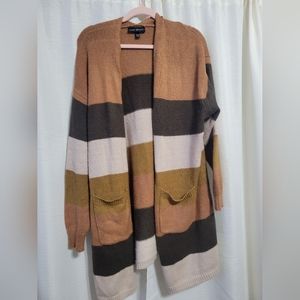 Lane Bryant Color Block Open Sweater, size 18/20